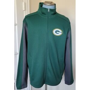NFL Team Apparel Green Bay Packers‎ Men's Green Jacket FullZip Jacket Sz XL